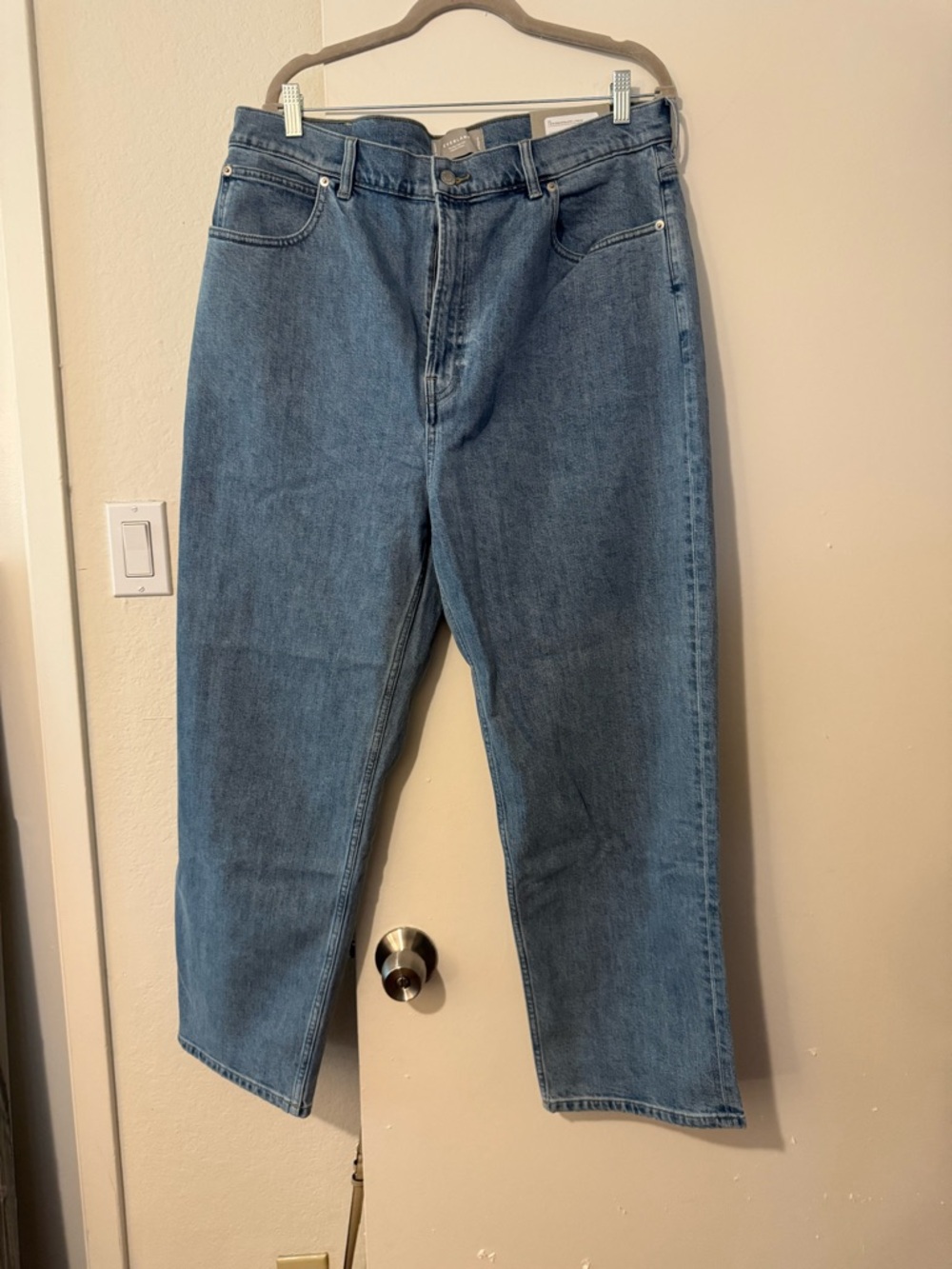 Everlane Light Blue High-Rise Straight Jeans